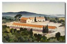 Painted image of the excavation