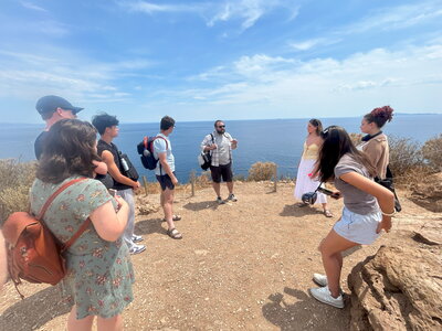 Prof. Dan Leon teaching CLCV 250 in Greece